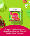 Olly Metabolism Gummy Rings Apple Cider Vinegar Vitamin B12 Chromium & Hello Happy Gummy Worms Mood Balance Support Vitamin D Saffron Adult Chewable Supplement