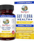 Maryruth'S Maryruth Organics Gut Flora Health Enzymes Up To 2 Month Supply Prebiotic Probiotic Digestive Enzymes Blend For Healthy Gut Biome & Digestive Support Gastrointestinal Health 60 Capsules