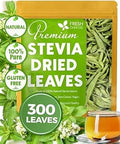 FreshDrinkUS Premium 300+ Natural Stevia Leaves Whole Dried Leaves 100% Pure Stevia Dried Leaves Zero Calorie Sweetener No Additives No Caffeine Vegan