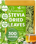 FreshDrinkUS Premium 300+ Natural Stevia Leaves Whole Dried Leaves 100% Pure Stevia Dried Leaves Zero Calorie Sweetener No Additives No Caffeine Vegan