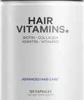 Codeage Hair Vitamins 10000 Mcg Biotin, Keratin, Collagen, Vitamin A, B12, C, D3, E, Zinc, Turmeric, Probiotics, Enzymes, Inositol - Hair Care Support - Healthy Hair Supplement Pills - 120 Capsules