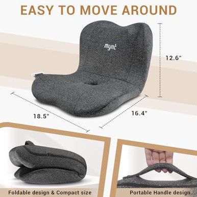 Mynt Lower Back Massager Shiatsu Hip Massager Lumbar Rolling Massage Seat Cushion With Heat Foldable Ergonomic Support Cushion For Home Office Help Improve Sitting Posture s For Mom