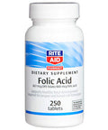 Rite Aid Folic Acid Dietary Supplement 250 Tablets Prenatal