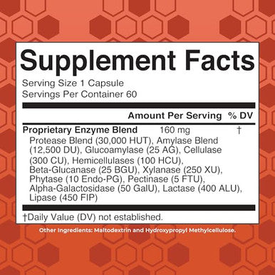 Maryruth's Gluten Digestive Enzymes 60 Count