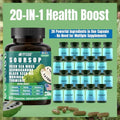 Soursop Graviola Supplement with Sea Moss Moringa Turmeric Black Seed Oil Oregano Ashwagandha 20inOne Herbal extracts for Overall HealthEnhancing Vegan NonGMO 60 Capsules