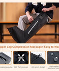 Mynt Full Leg Air Compression Massager Sequential Cordless Compress Therapy Machine For Circulation Pain Relief Rechargeable Leg Massage Recovery System With Multiple Modes & Intensities For Athlete