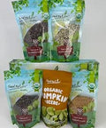 Food to Live Organic Superfoods in a Gift Box - A Variety Pack of Pumpkin Seeds, Hemp Seeds, Chia Seeds, Golden Flax Seeds, and Cacao Nibs