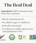 Tahi Kanuka Honey New Zealand - 100% Certified Non-GMO and Glyphosate-Free - Natural Sweetener and Healthy Superfood - White Tea Tree Pure Honey - 8.81oz