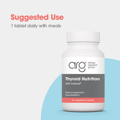 Allergy Research Group Thyroid Nutrition With Iodoral - Thyroid Support For Men & Women, Thyroid Complex Supplement, Thyroid Health, Iodine - 60 Count