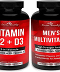 Divine Bounty Vitamin K2 with D3 and Mens Multivitamin Bundle