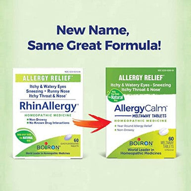 Boiron Allergy Relief Bundle With Allergycalm Tablets (120 Count) And Histaminum Hydrochloricum 30C Pellets (Pack Of 3 Total 240)