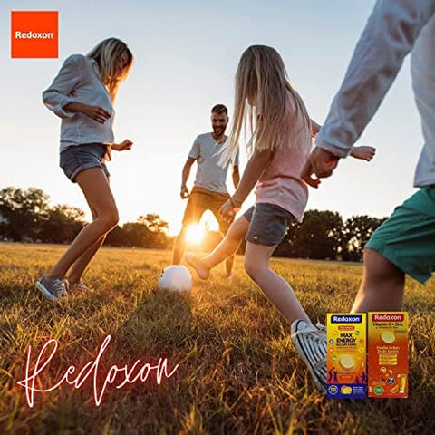 Redoxon Max Energy Helps Support Inmune System Citrus Flavor 20 Effervescent Tablets 2.82 Oz Box