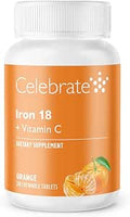Celebrate Iron+C 18mg Chewable Tangerine 30 Count