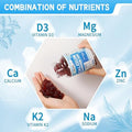Calcium Magnesium Zinc Gummies With Vitamin D3 & K2 - High Potency Enhanced Absorption -60 Orange Gummies Flavored