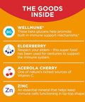 Olly Kids Chillax Magnesium Gummies Plus LTheanine Lemon Balm and Kids Immunity Gummy Immune Support Wellmune Elderberry Vitamin C Zinc Chewable Supplement Cherry 50 Count