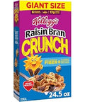 Kellogg's Raisin Bran Crunch Breakfast Cereal, Good Source of Fiber, Giant Size, 24.5 oz