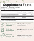 Micro Ingredients Glutathione 500Mg With 100Mg Vitamin C Supplement 240 Veggie Capsules Reduced Glutathione Fat Soluble Ascorbyl Palmitate Complex Non-Gmo Filler Free