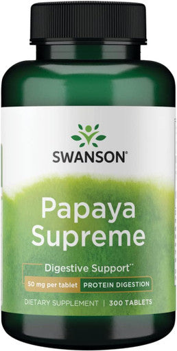 Swanson Papaya Supreme 50 Milligrams 300 Tabs Enzyme