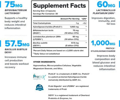Legion Biome Probiotic Natural Probiotics Gut Health Supplement For Women & Men Probiotic Nutritional Supplements Help Reduce Bloating Cramping & Gas Colon Health Probiotic Pills 30 Servings