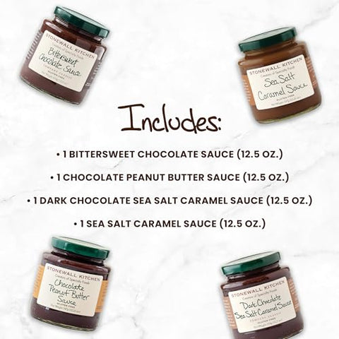 Stonewall Kitchen, Dessert Sauce Collection, 4-Piece Gift Set