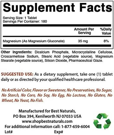 Best Naturals Magnesium Oxide 500Mg 360 Tablets 1 Year Supply Magnesium For Immune Support Muscle Recovery Leg Cramps Relaxation