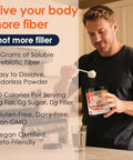 Drfoster Prebiotic Fiber Powder Unflavored - Soluble Fiber Supplement With Acacia Fiber & Inulin Powder For Digestive Health And Regularity | 5G Per Scoop 70 Servings | Gluten & Sugar Free Vegan