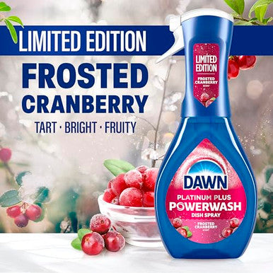 Dawn Powerwash Spray Dish Soap Dishwashing Liquid Cleaning Supplies Frosted Cranberry 1 Starter Kit 16 Fl Oz