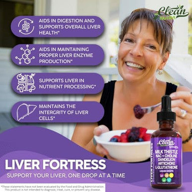 Milk Thistle Nac Liver Cleanse Detox & Repair Supplement Liver Support Liquid Drops With Dandelion Extract, Artichoke, Chanca Piedra, Beet Root, Choline, L-Glutathione, Ginger, Burdock, Schisandra