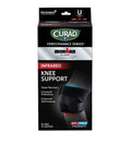 Curad Performance Series IRONMAN Infrared Knee Support with Hot/Cold Therapy Elastic Adjustable Knee Brace with Removable Reusable Gel Compress for Knee Pain Management Powered by CELLIANT Technology