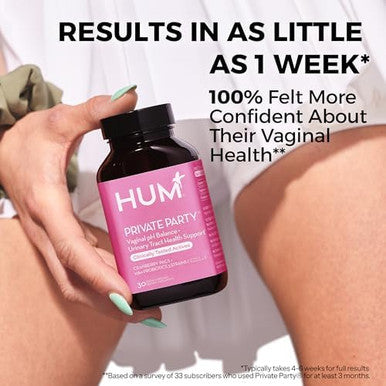 Hum Private Party Vaginal Probiotics For Women'S Health Ph Balance Supplement And Urinary Tract Support With Cranberry & Lactobacillus Blendcranberry Pills (30 Capsules)