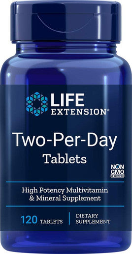Life Extension Two-Per-Day, Tablets, (60 Tabs X 2) 120 Tablets