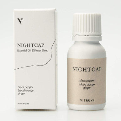 Vitruvi Nightcap, Cozy Essential Oil Blend, 100% Pure Black Pepper, Blood Orange and Ginger Oil (0.5 fl.oz)