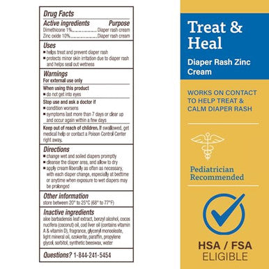 A+D Treat & Heal Diaper Rash Ointment 4 Ounce