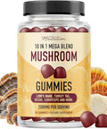 Smnutrition Mushroom Gummies For Adults With Lions Mane Turkey Tail Reishi Cordyceps Chaga & Maitake Support Cognitive Function & Immune Health Raspberry Flavor 60Ct