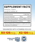 Zinc Picolinate 50Mg With Vitamin K2 Mk-7 + Vitamin D3 5000 Iu, Zinc 50Mg With 120Mcg Vitamin K2 As Mk7, Non-Gmo Zinc Supplements Easy To Swallow Alternative To Lozenge, Chewable Tablets, Liquid Zinc