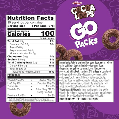 Kellogg's Cold Breakfast Cereal, Bulk Pantry Staples, Kid Snacks, Variety Pack (48 Boxes)