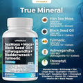 Sea Moss 3000Mg Maca 1000Mg Black Seed Oil 2000Mg Ashwagandha 1000Mg Bladderwrack, Turmeric - Manuka, Elderberry, Vitamins C & D3, Chlorophyll, Zinc, Black Pepper - Made In Usa (60 Count (Pack Of 1)