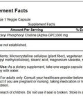 Swanson Alpha-Gpc Alpha Glycerophosphocholine 300 Milligrams 60 Veg Capsules