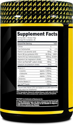 Primaforce Bcaa Powder (Watermelon) 7000Mg 2:1:1 Bcaas 30 Servings Postworkout Recovery Drink With Amino Acids And Real Salt For Men & Women