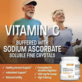 Buffered Vitamin C Powder Ascorbic Buffered with Ascorbate Soluble Fine Crystals Promotes Healthy Immune System and Cell Protection Powerful Antioxidant - 1 Kilogram (2.2 Lbs)