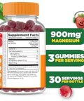 Lifeable Magnesium Gummies For Kids 900Mg Magnesium Citrate Great Tasting Kids Magnesium Supplement Gluten Muscle Support And Stress Relief Chewable 90 Gummies