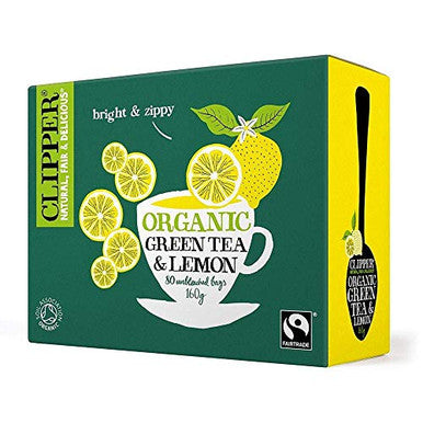 Clipper Organic Green Tea & Lemon 80 Bags