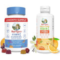 MARYRUTH'S Organics Vitamin C Gummies and Liposomal Immunity Bundle Vitamin C Chewable Gummies 60ct Megadose Vitamin C Liposomal 500mg 7.6oz Formulated for Adults and Kids Vegan Immune Support