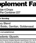 Terravita Digestive Enzymes Complex Glycerite Liquid Extract (1:5) - No Flavor (1 Oz, Zin: 522367)