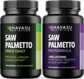 Havasu Nutrition Nighttime Saw Palmetto With Melatonin (60 Servings) & Daytime Saw Palmetto Capsules (100 Servings)