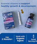 Mommys Bliss Baby Multivitamin + Iron Daily Essential Vitamins for Immune Support Healthy Growth and Bone Development Age 2 Months+ 30 ml Liquid