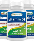 Best Naturals Vitamin D3 2000 Iu (50 Mcg) 100 Tablets 100 Days Supply Helps Support Immune Health Strong Bones And Teeth & Muscle Function (100 Count (Pack Of 1))
