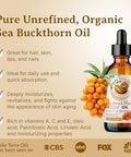 Bella Terra Oils - Seabuckthorn Berry Oil 4Oz - Experience Nature'S Luxurious Touch Brimming With Vitamin E & Carotenoids Transcend Ordinary Skincare