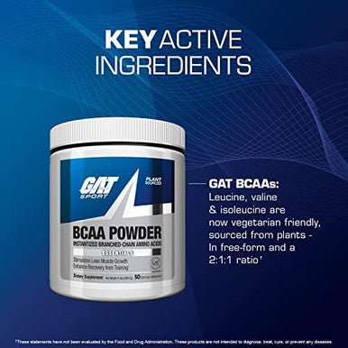 Gat Sport Bcaa Powder Nutritional Supplement 266.5 Gram