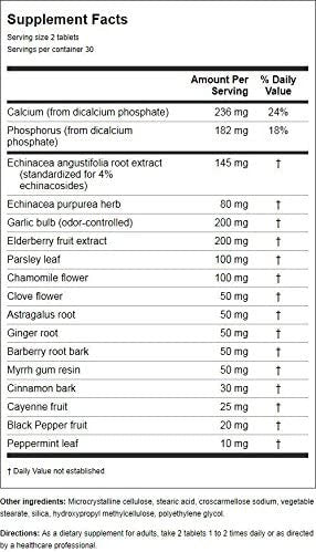 Garlic Echinacea Elderberry+ 60 Veg Tabs